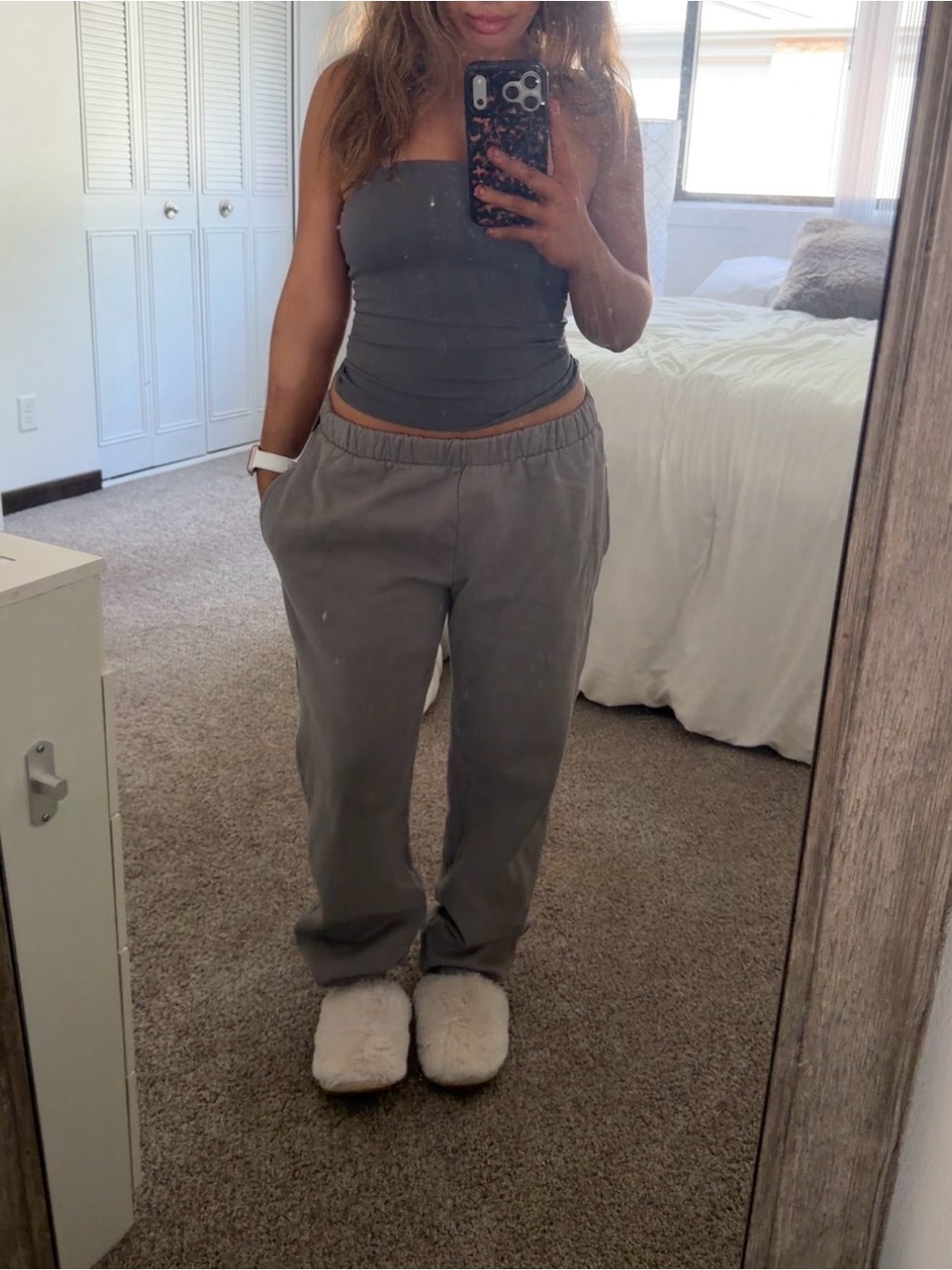 brandy melville gray jogger sweatpants